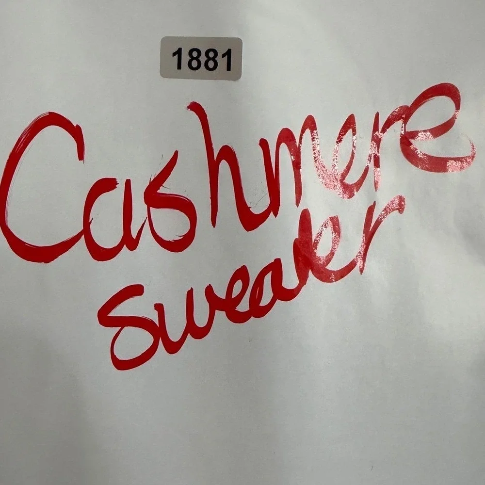 Mens‎ Cashmere Crewneck Sweater M Heather Grey Minimalist Quiet Luxury Office